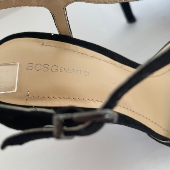 BCBGENERATION BLACK LEATHER STILETTO SHOES - Picture 8 of 12